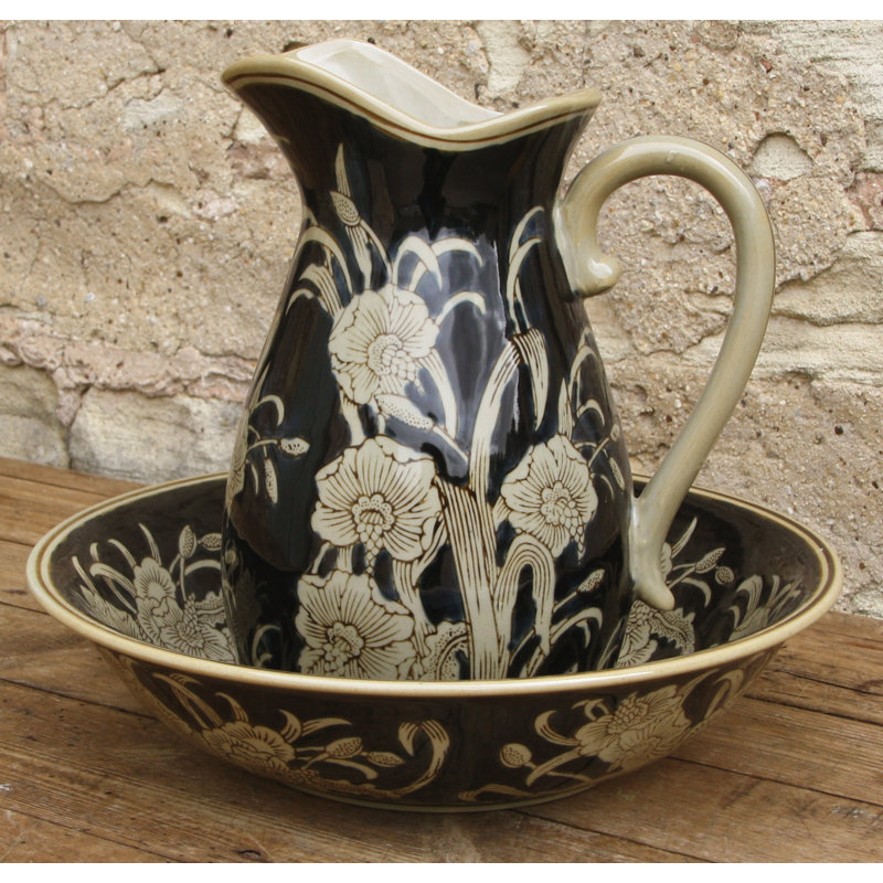 Castleton Home Nouveau Flower Decorative Jug Wayfair.co.uk